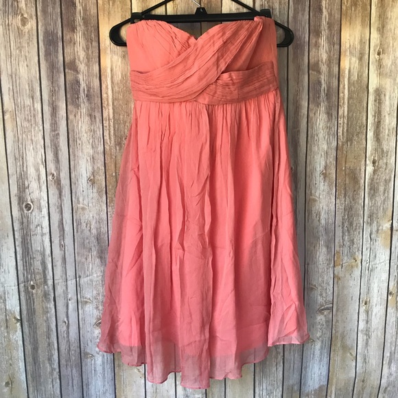 NWT J. Crew Salmon Taryn Dress Silk Chiffon Sz 2 - Picture 3 of 8